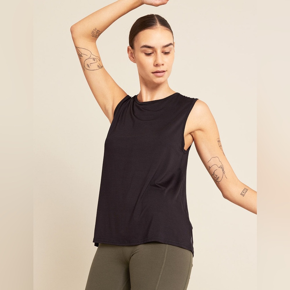 BOODY Women's XS Active Muscle Tank Top in Black; NWT